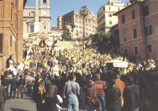 BVB-Fans auf der Spanischen Treppe in Rom