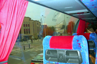 Blick aus dem Reisebus auf dem Weg zum PSV Eindhoven