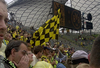 Gästeblock im Münchener Olympiastadion